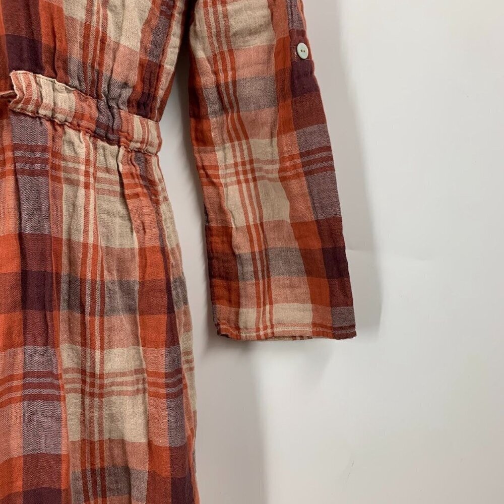 Velvet‎ By Graham & Spencer Women's Caitlin Plaid Cotton Shirt Dress Size XS - Picture 5 of 13